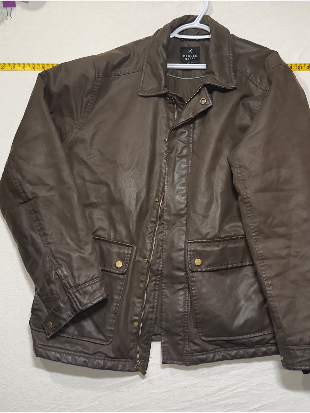 Vintage Denver Hayes Brown Men's Casual Jacket leather jacket